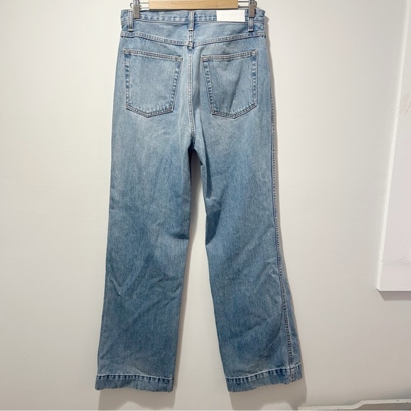 Re/Done 70s Pocket Wide Leg High Waist Jeans Size 29 Vintage Fade - Picture 6 of 14